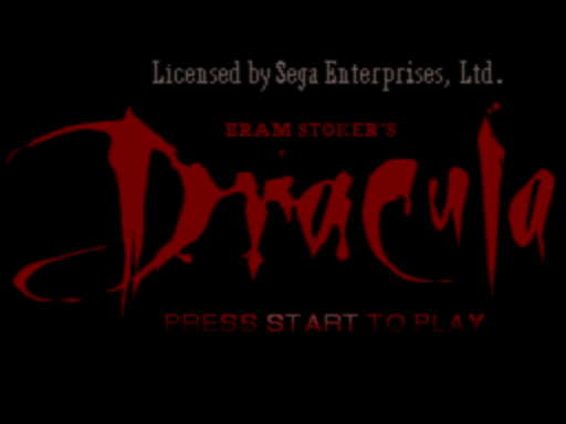Bram Stoker's Dracula title screen for Sega CD